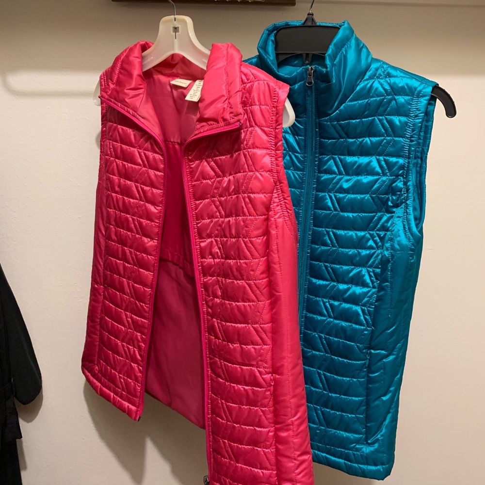 Westbound puffy vest (one pink one turquoise)